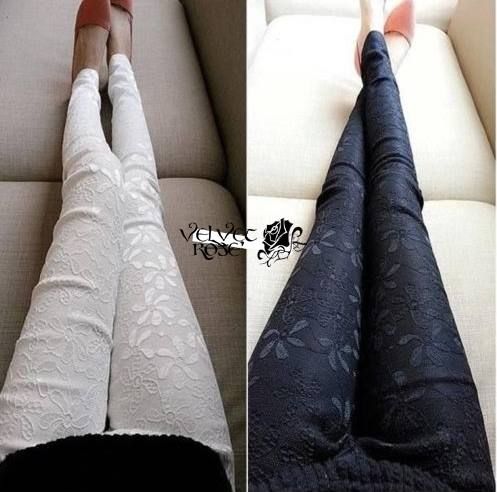 Legging Floral Branca ou Preta (Cod.LG001)