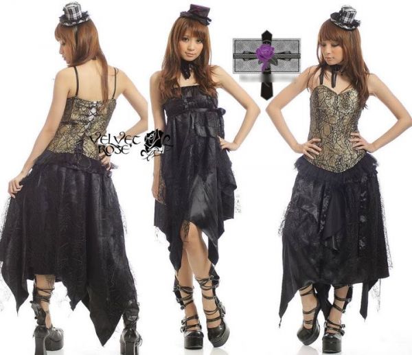 Saia / Vestido Punk Visual Kei (Cod.RPVK003)