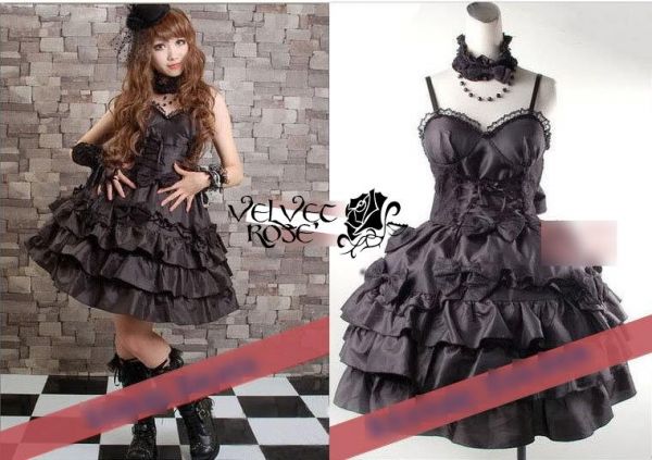 Vestido + Colar Gothic Lolita (Cod.RPL003)