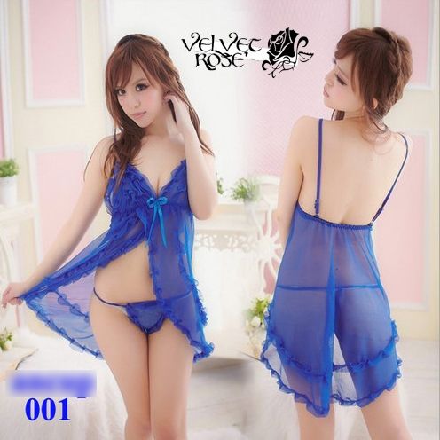 Set Camisola + Calcinha Azul (Cod.LGR003)