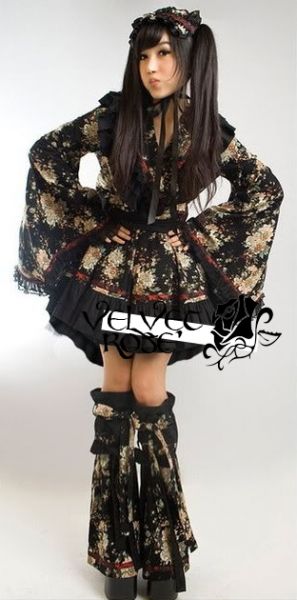 Kimono Wa Lolita + Polainas + Headdress (Cod.RP003)